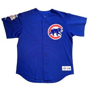 Vtg Chicago Cubs Mens Jersey Starlin Castro 13 Majestic Sewn Logo USA Baseball L
